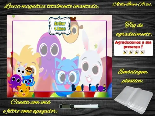 Lousa Magnética Bolofofos com Embalagem