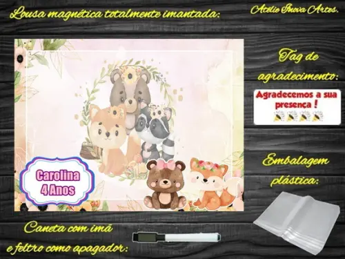 Lousa Magnética Bosque Encantado com Embalagem