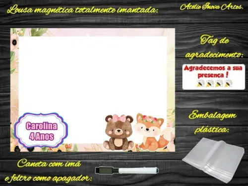 Lousa Magnética Bosque Encantado com Embalagem