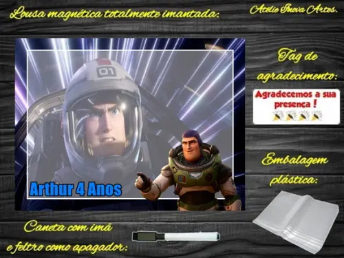 Lousa Magnética Buzz Lightyear com Embalagem