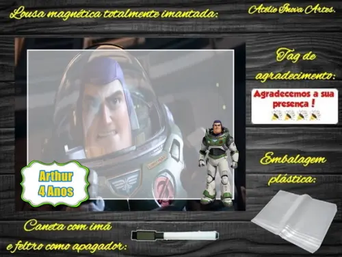 Lousa Magnética Buzz Lightyear com Embalagem