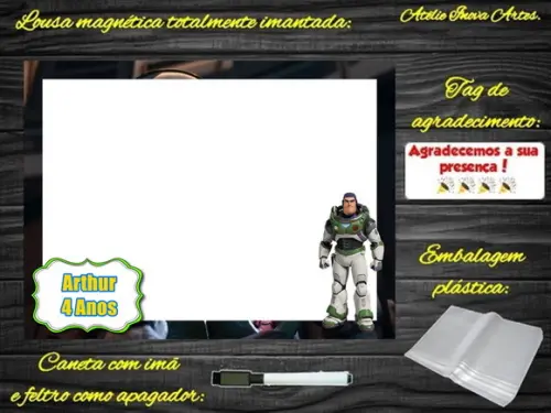 Lousa Magnética Buzz Lightyear com Embalagem