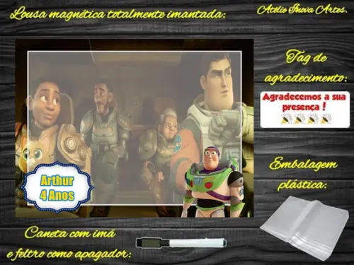 Lousa Magnética Buzz Lightyear com Embalagem