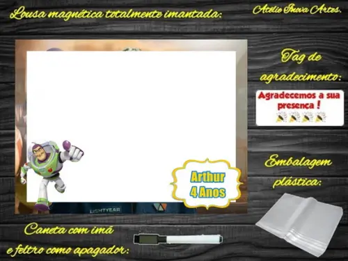 Lousa Magnética Buzz Lightyear com Embalagem