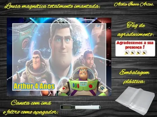 Lousa Magnética Buzz Lightyear com Embalagem