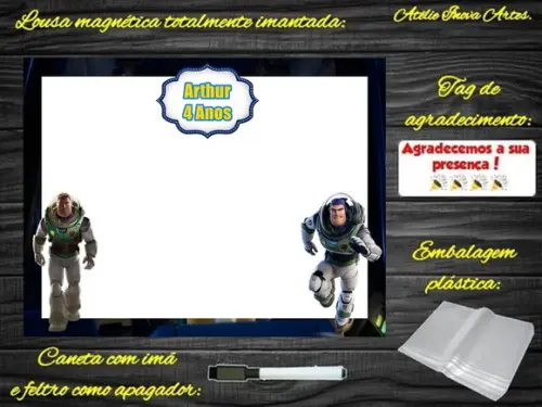 Lousa Magnética Buzz Lightyear com Embalagem