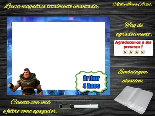 Lousa Magnética Buzz Lightyear com Embalagem