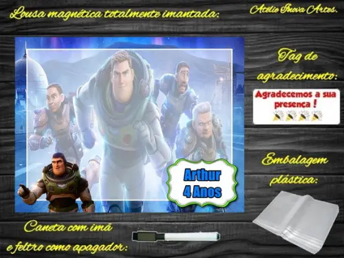 Lousa Magnética Buzz Lightyear com Embalagem