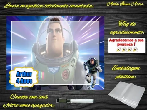 Lousa Magnética Buzz Lightyear com Embalagem