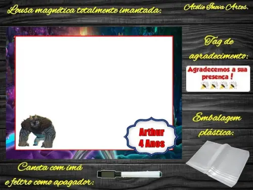 Lousa Magnética Caçadores de Trolls com Embalagem