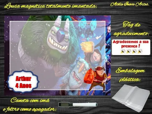 Lousa Magnética Caçadores de Trolls com Embalagem