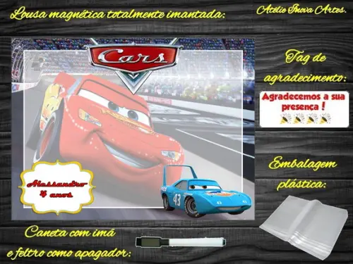 Lousa Magnética Carros com Embalagem