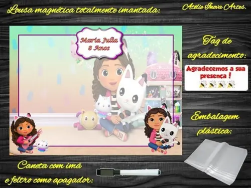 Lousa Magnética Casa Mágica da Gabby com Embalagem