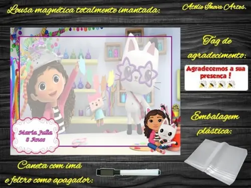 Lousa Magnética Casa Mágica da Gabby com Embalagem
