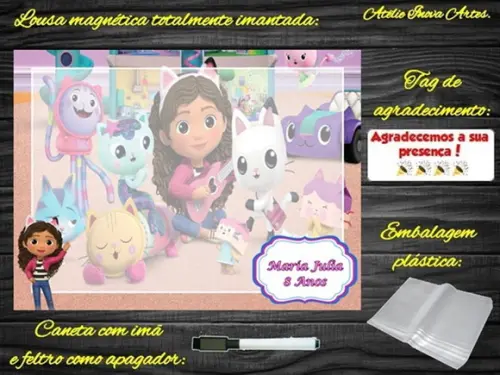 Lousa Magnética Casa Mágica da Gabby com Embalagem