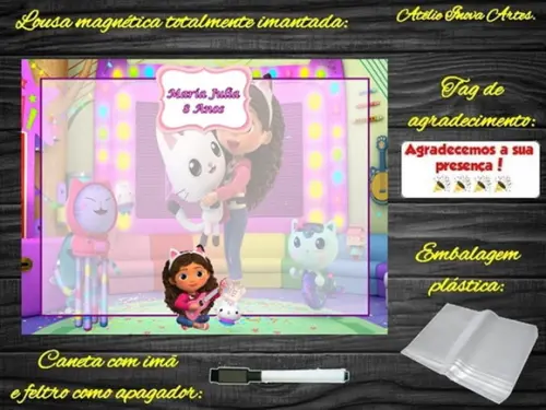Lousa Magnética Casa Mágica da Gabby com Embalagem