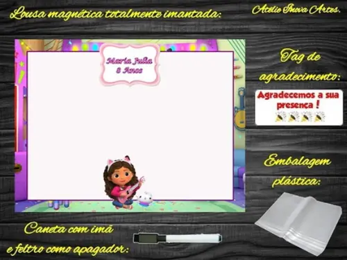 Lousa Magnética Casa Mágica da Gabby com Embalagem