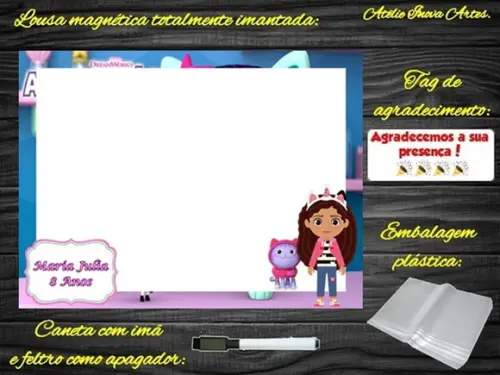 Lousa Magnética Casa Mágica da Gabby com Embalagem