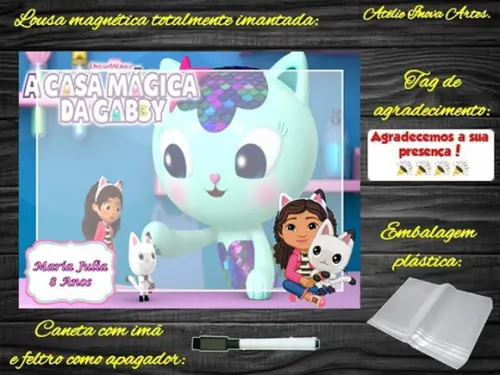 Lousa Magnética Casa Mágica da Gabby com Embalagem