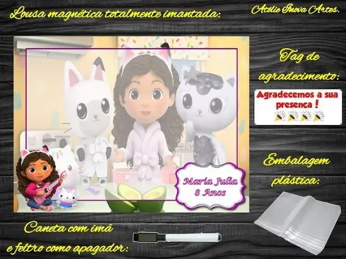 Lousa Magnética Casa Mágica da Gabby com Embalagem