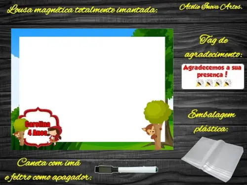 Lousa Magnética Chapeuzinho Vermelho com Embalagem