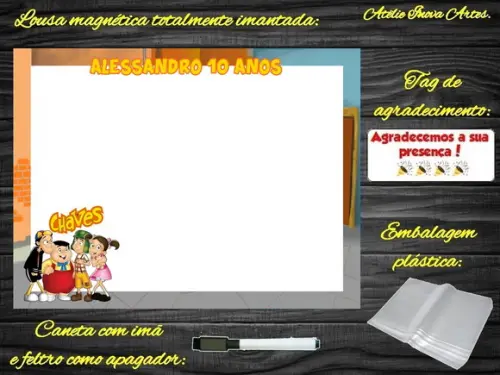 Lousa Magnética Chaves com Embalagem