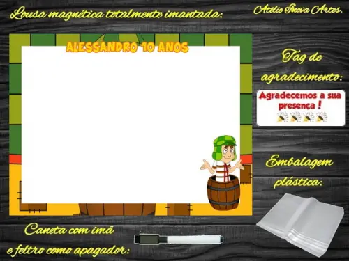 Lousa Magnética Chaves com Embalagem