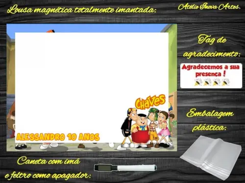 Lousa Magnética Chaves com Embalagem