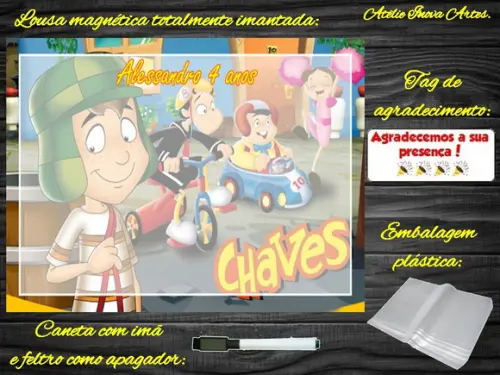 Lousa Magnética Chaves com Embalagem