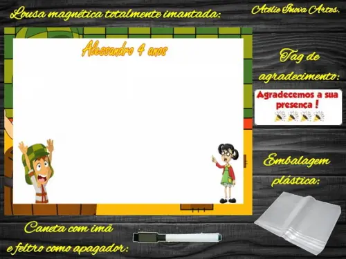 Lousa Magnética Chaves com Embalagem