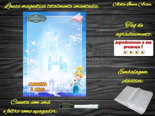 Lousa Magnética Cinderela com Embalagem