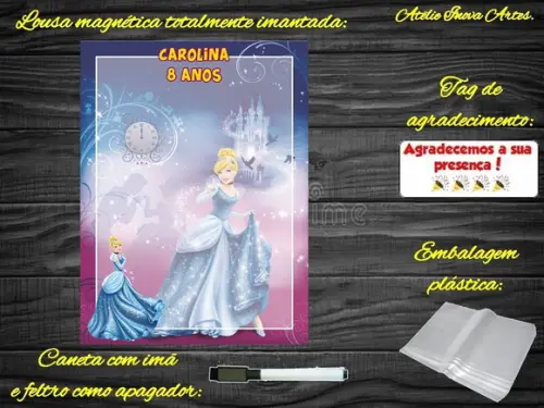 Lousa Magnética Cinderela com Embalagem