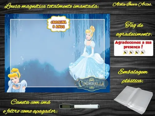 Lousa Magnética Cinderela com Embalagem