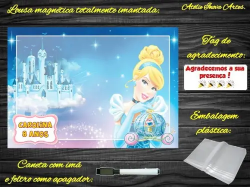 Lousa Magnética Cinderela com Embalagem