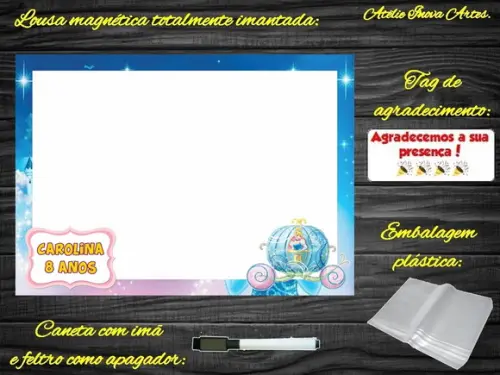 Lousa Magnética Cinderela com Embalagem