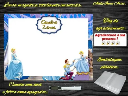 Lousa Magnética Cinderela com Embalagem