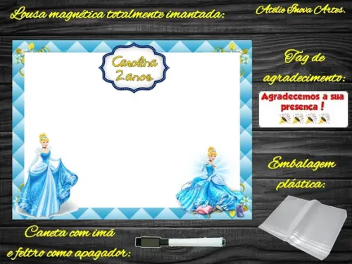 Lousa Magnética Cinderela com Embalagem