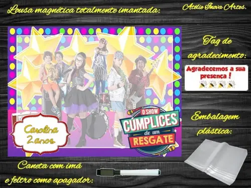 Lousa Magnética Cúmplices de Um Resgate com Embalagem
