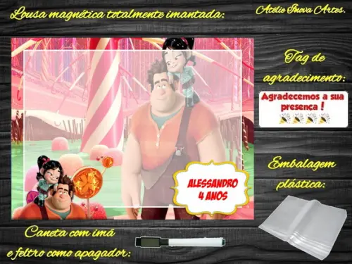Lousa Magnética Detona Ralph com Embalagem