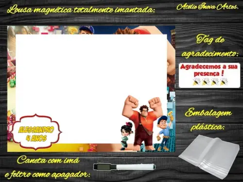 Lousa Magnética Detona Ralph com Embalagem
