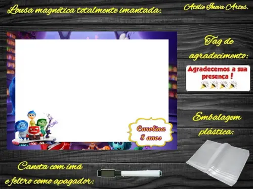Lousa Magnética Divertidamente com Embalagem