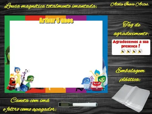 Lousa Magnética Divertidamente com Embalagem