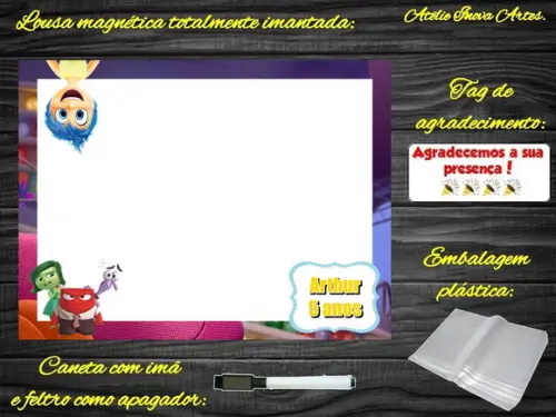 Lousa Magnética Divertidamente com Embalagem