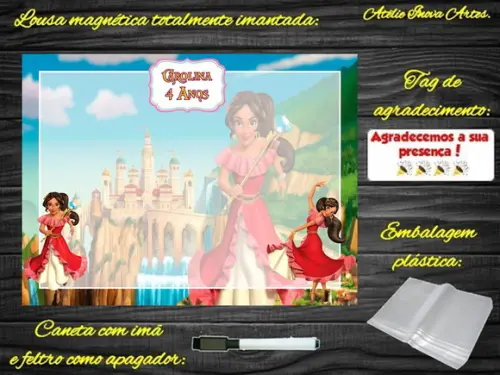 Lousa Magnética Elena de Avalor com Embalagem