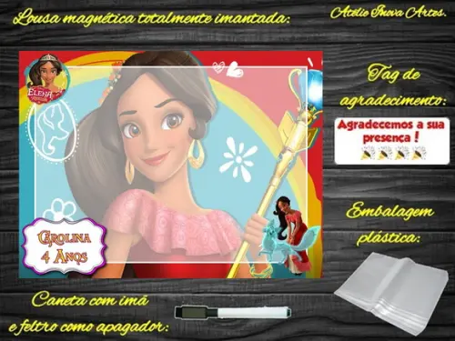 Lousa Magnética Elena de Avalor com Embalagem