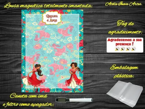Lousa Magnética Elena de Avalor com Embalagem