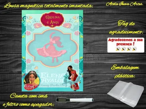 Lousa Magnética Elena de Avalor com Embalagem