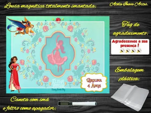 Lousa Magnética Elena de Avalor com Embalagem
