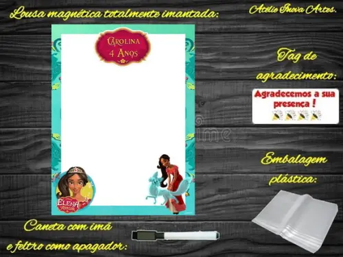 Lousa Magnética Elena de Avalor com Embalagem