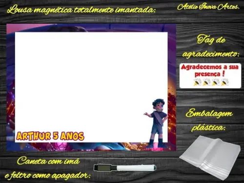 Lousa Magnética Elio com Embalagem